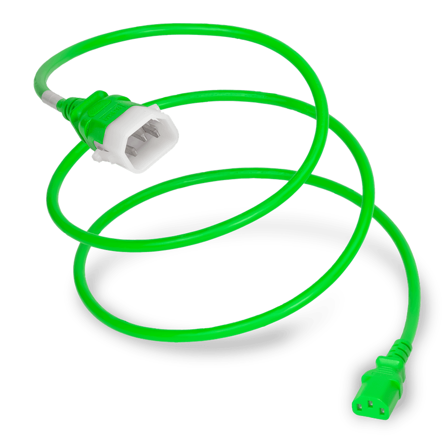 Plug (Male) : IEC 60320 C14 Locking (P-Lock) Connector (Female) : IEC 60320 C13 Color : Green