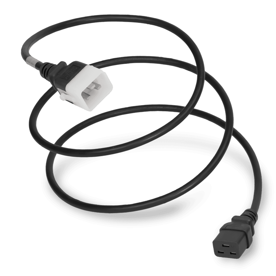 Plug (Male) : IEC 60320 C20 Locking (P-Lock) Connector (Female) : IEC 60320 C19 Color : Black