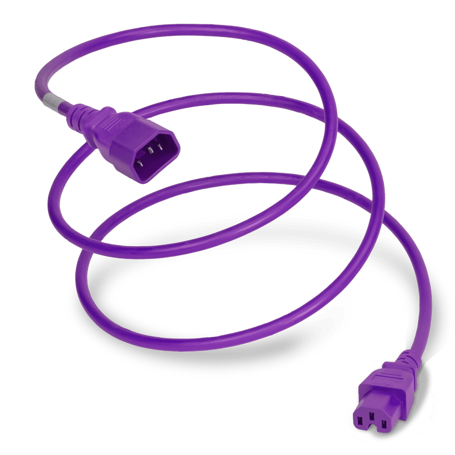 Plug (Male) : IEC 60320 C14 Connector (Female) : IEC 60320 C13 Color : Purple