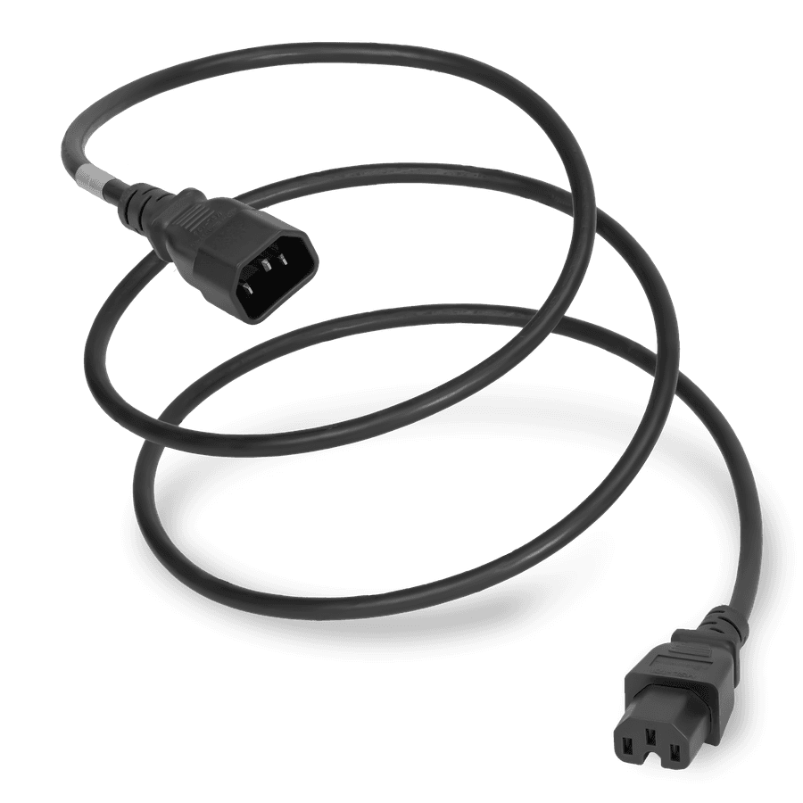 Plug (Male) : IEC 60320 C14 Connector (Female) : IEC 60320 C15 Cordage : 18awg-3c SJT