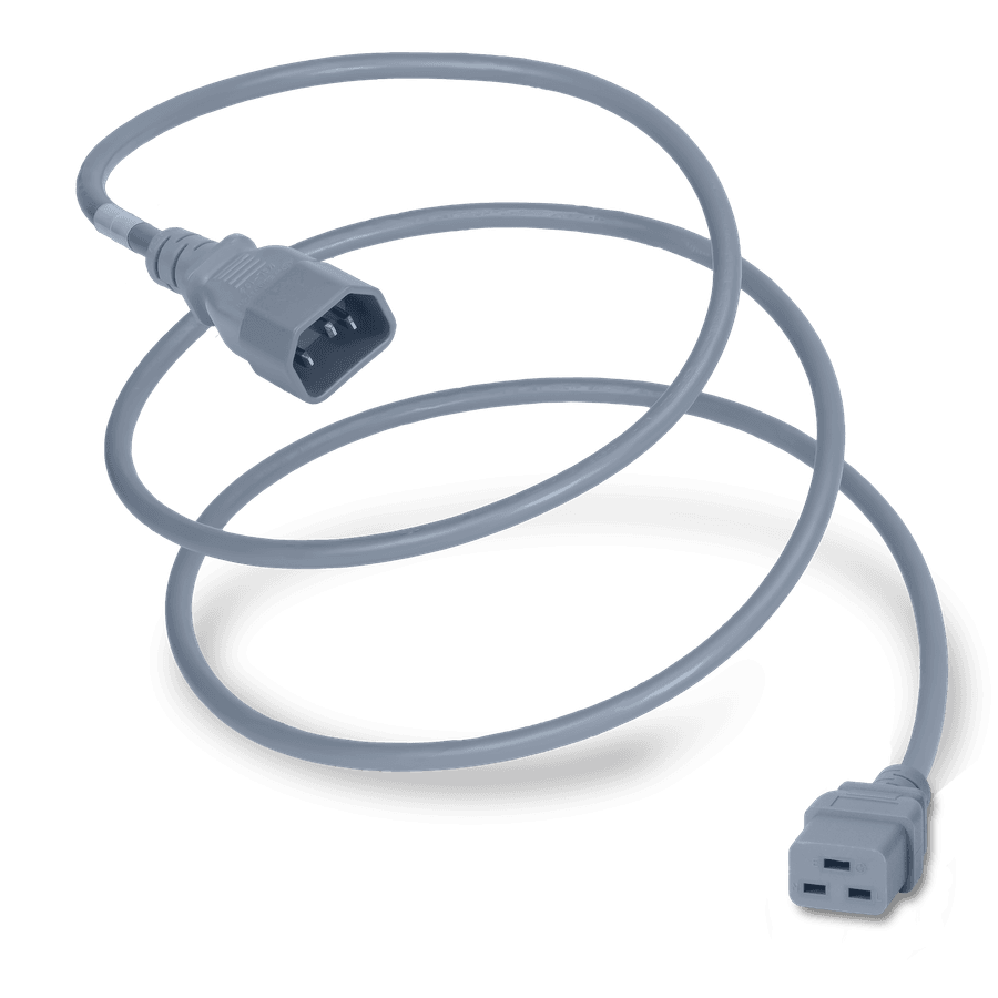 Plug (Male) : IEC 60320 C14 Connector (Female) : IEC 60320 C19 Color : Gray