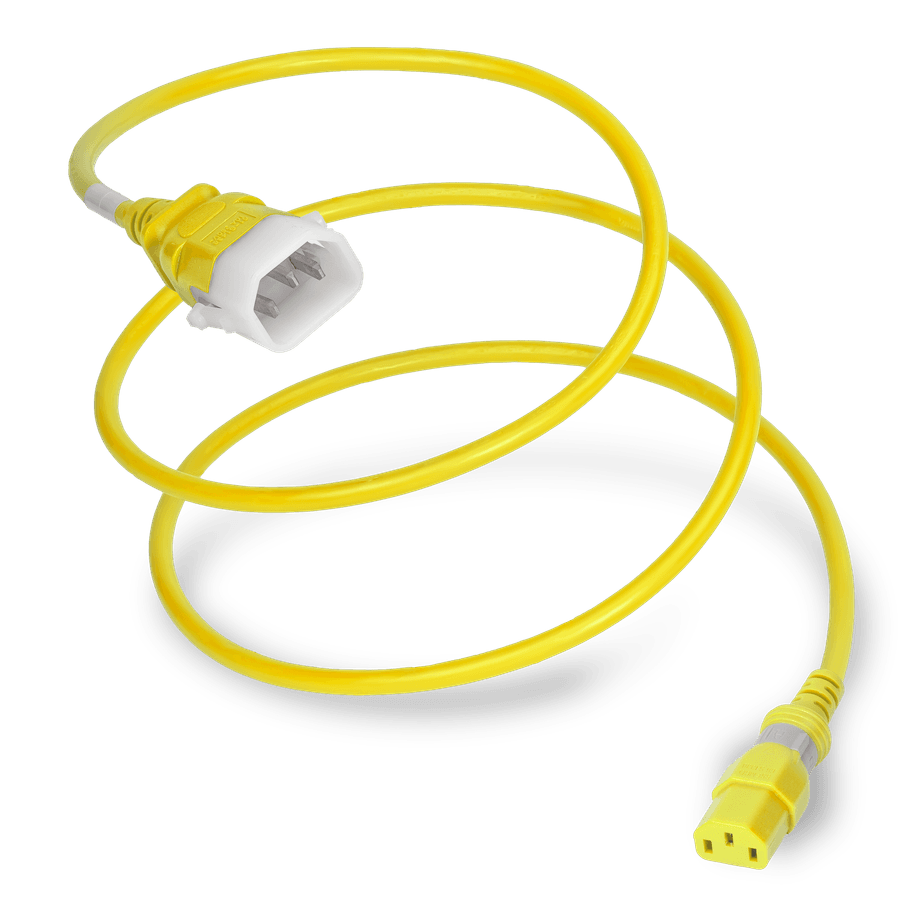 Plug (Male) : IEC 60320 C14 Locking (P-Lock) Connector (Female) : S-Lock C13 Color : Yellow