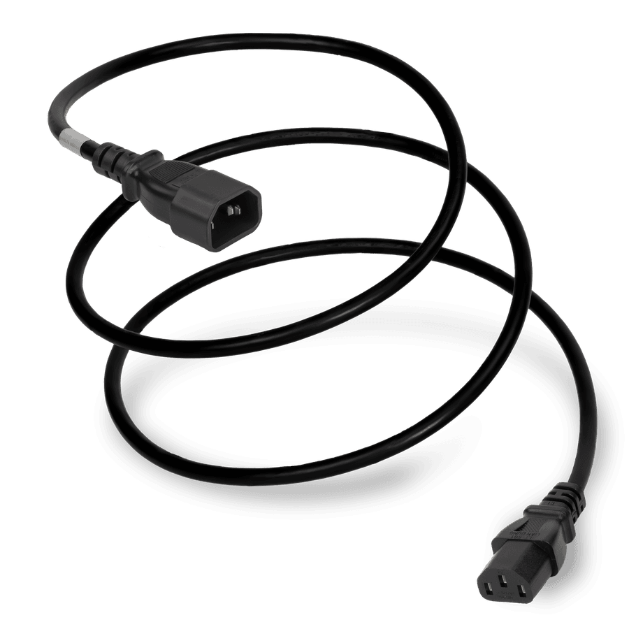 1M Black TAA Compliant IEC320 C14 to IEC320 C13 10A 250V