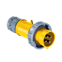 IEC 60309 30A 125V Single-phase YELLOW plug, IP67