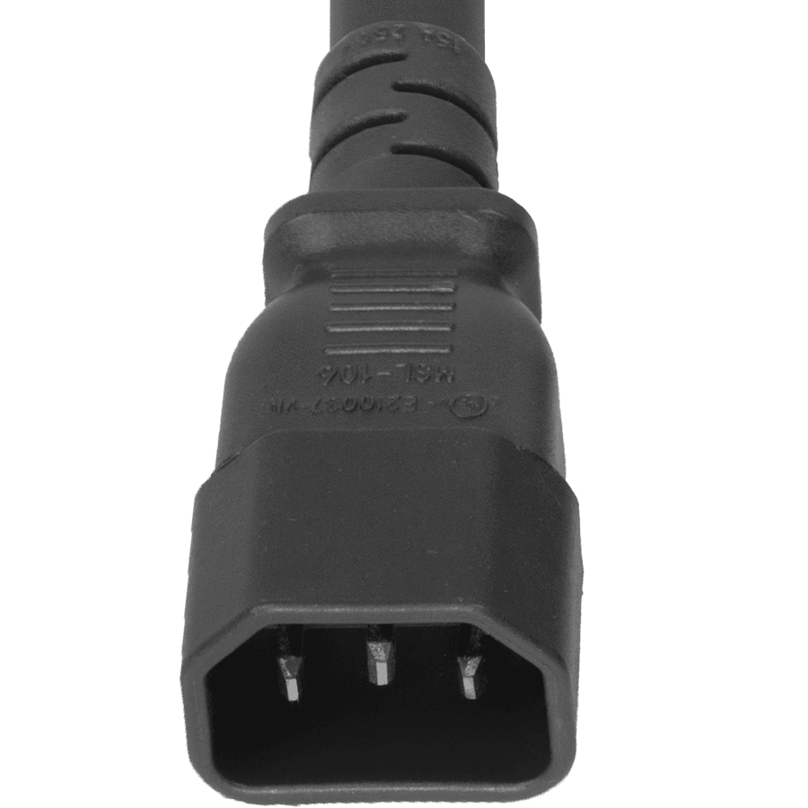 Plug (Male) : IEC 60320 C14 Color : Black