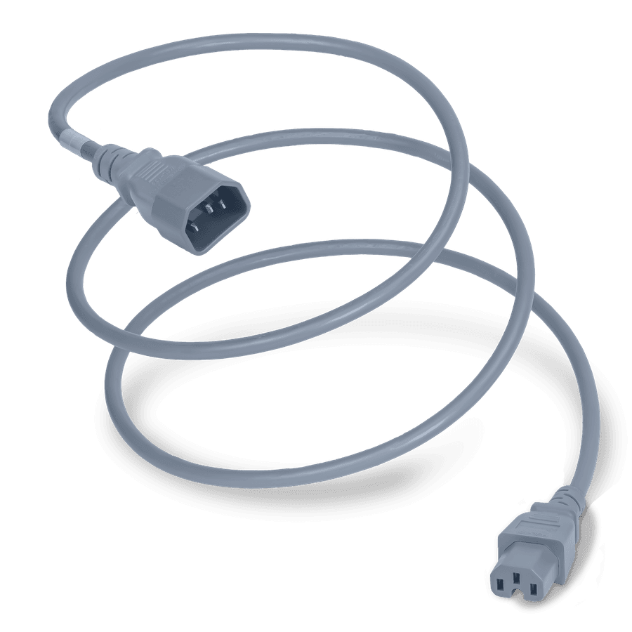 Plug (Male) : IEC 60320 C14 Connector (Female) : IEC 60320 C13 Color : Gray