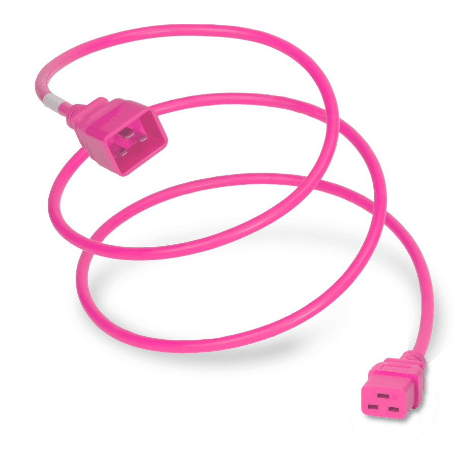 Plug (Male) : IEC 60320 C20 Connector (Female) : IEC 60320 C19 Color : Pink