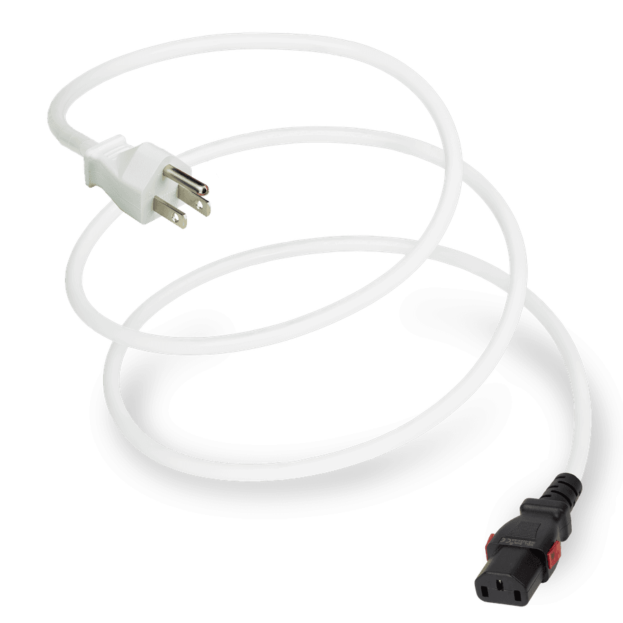 6FT White A-Lock NEMA 5-15P to IEC320 C13 Universal Locking 15A 125V