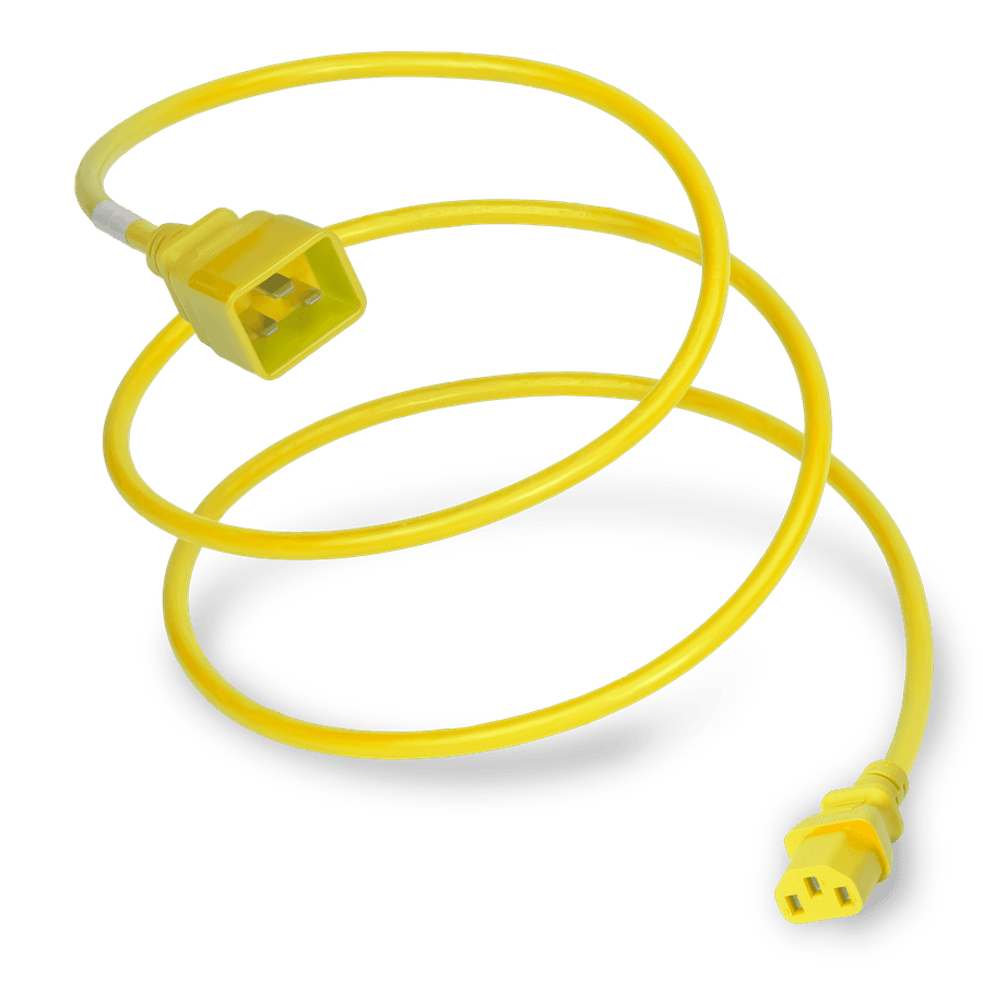 Plug (Male) : IEC 60320 C20 Connector (Female) : IEC 60320 C13 Color : Yellow