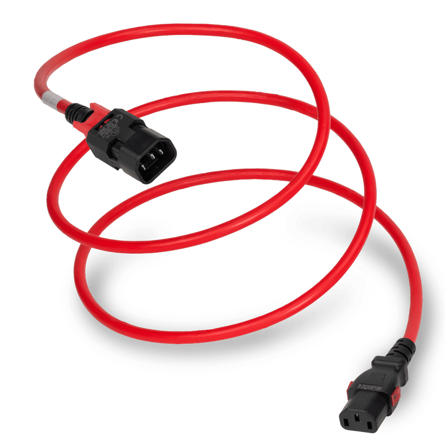 zLock Power Cord, Locking C14 to Locking C13, 14AWG x 0.6Meter, RED