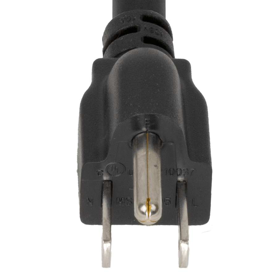 3FT 5-15P to Right Angled C13 10A 125V BLACK