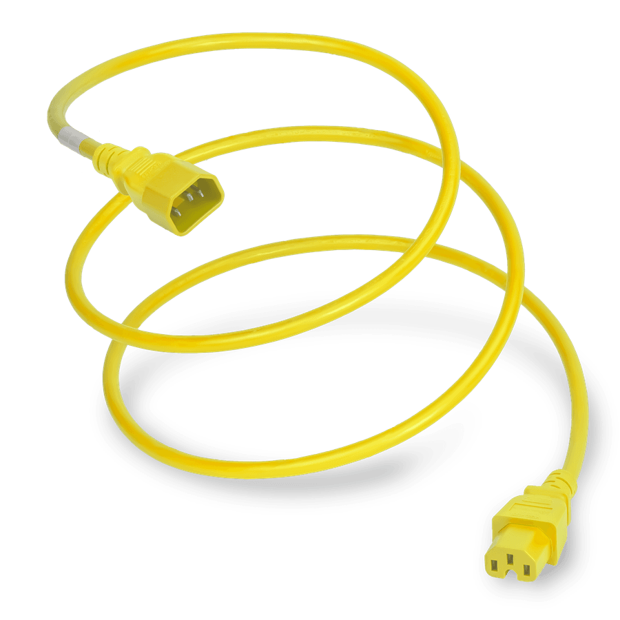 Plug (Male) : IEC 60320 C14 Cordage : 14awg-3c SJT Connector (Female) : IEC 60320 C15 Color : Yellow