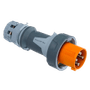 IEC 60309 60A 125/250V Single-phase ORANGE plug, IP67
