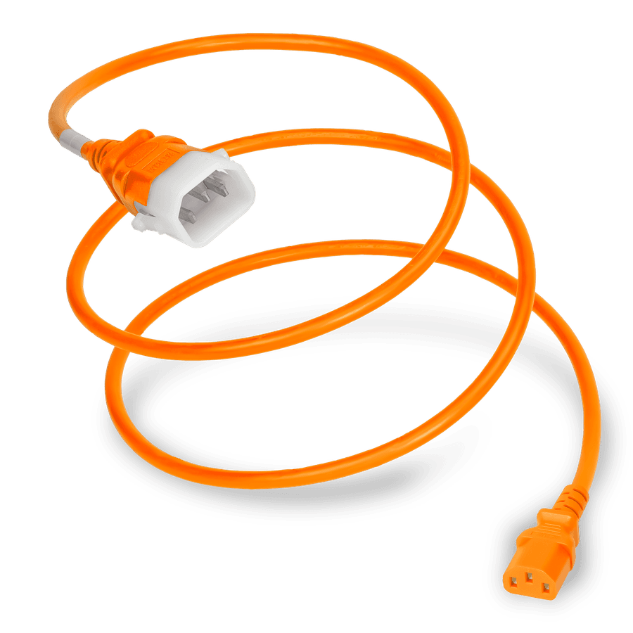 Plug (Male) : IEC 60320 C14 Locking (P-Lock) Connector (Female) : IEC 60320 C13 Color : Orange