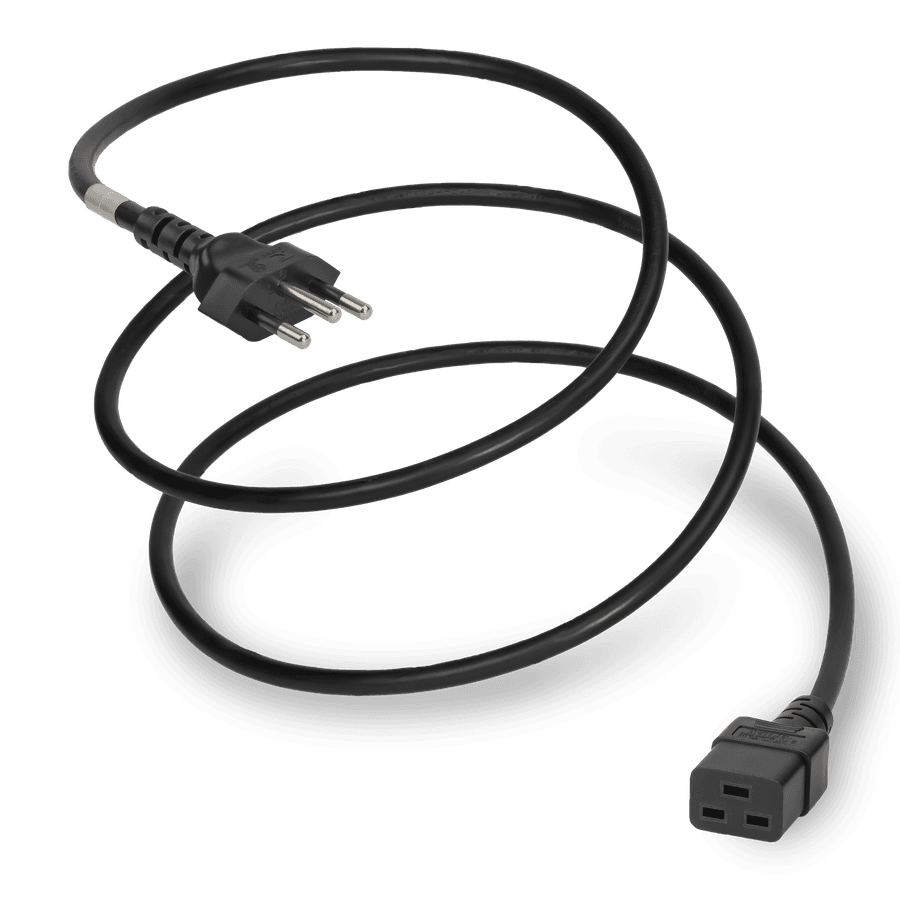 2.5M Black Type J Switzerland SEV1011 to IEC320 C19 16A 250V