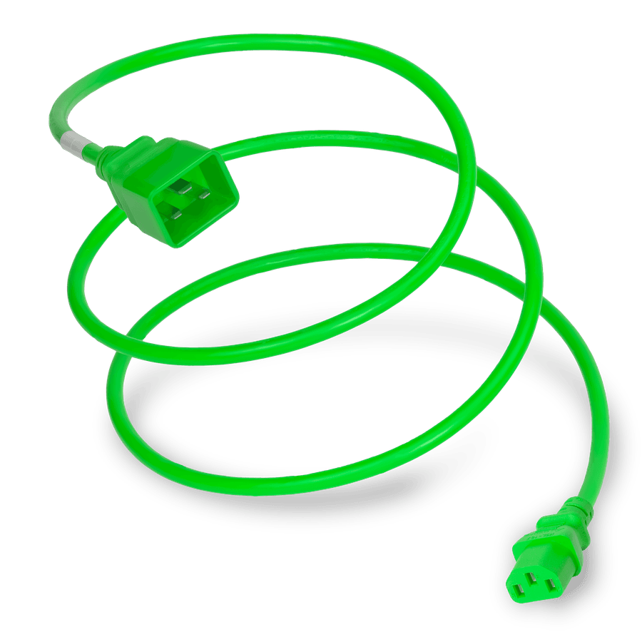 Plug (Male) : IEC 60320 C20 Connector (Female) : IEC 60320 C13 Color : Green
