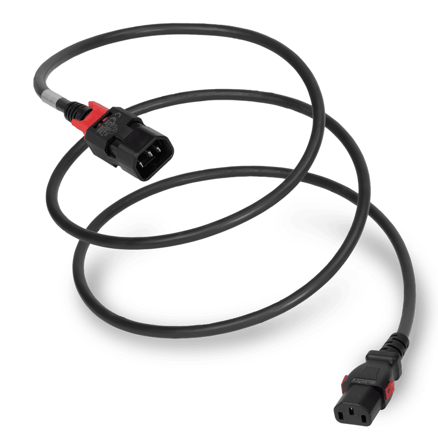 zLock Power Cord, Locking C14 to Locking C13, 17AWG x 0.6Meter, BLACK