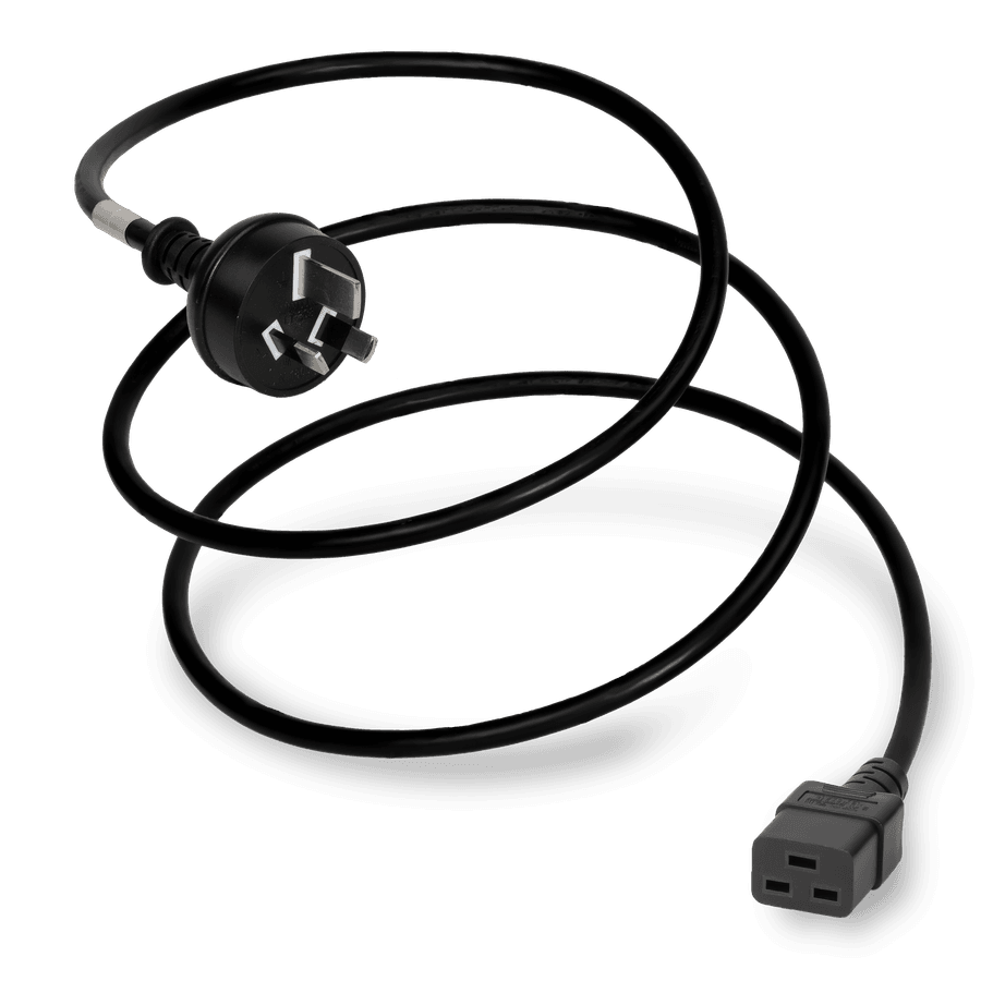 2.5M Black Type I Australia AS/NZS 3221 to IEC320 C19 15A 250V