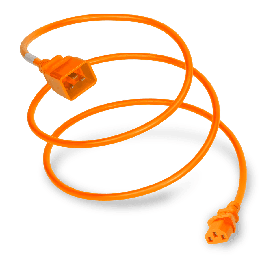 Plug (Male) : IEC 60320 C20 Connector (Female) : IEC 60320 C13 Color : Orange