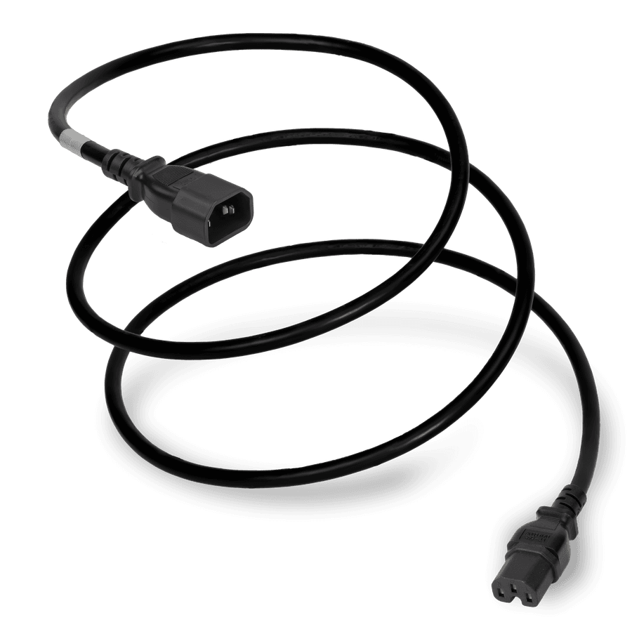 6FT Black TAA Compliant IEC320 C14 to IEC320 C15 15A 250V