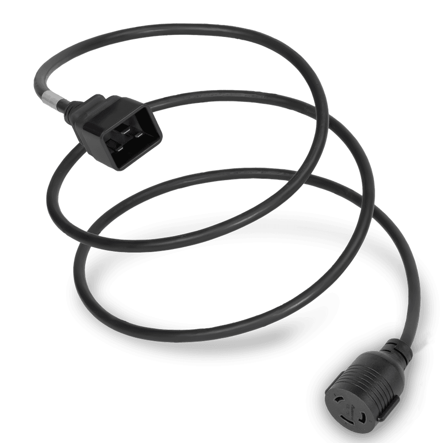 1FT Black Adapter IEC320 C20 to NEMA L6-30R 20A 250V