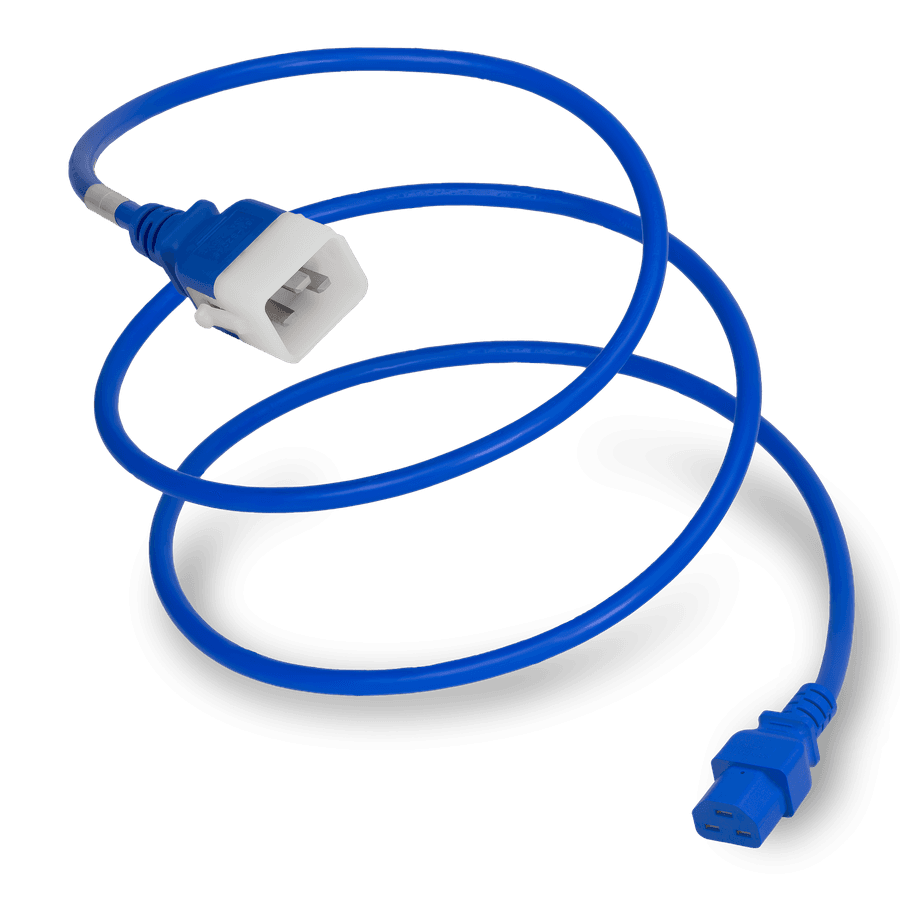 3FT P-Lock C20 to C21, 20A 250V, Blue Power Cord