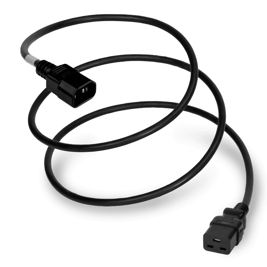 6FT Black A-Lock IEC320 C14 to IEC320 C19 Universal Locking 15A 250V