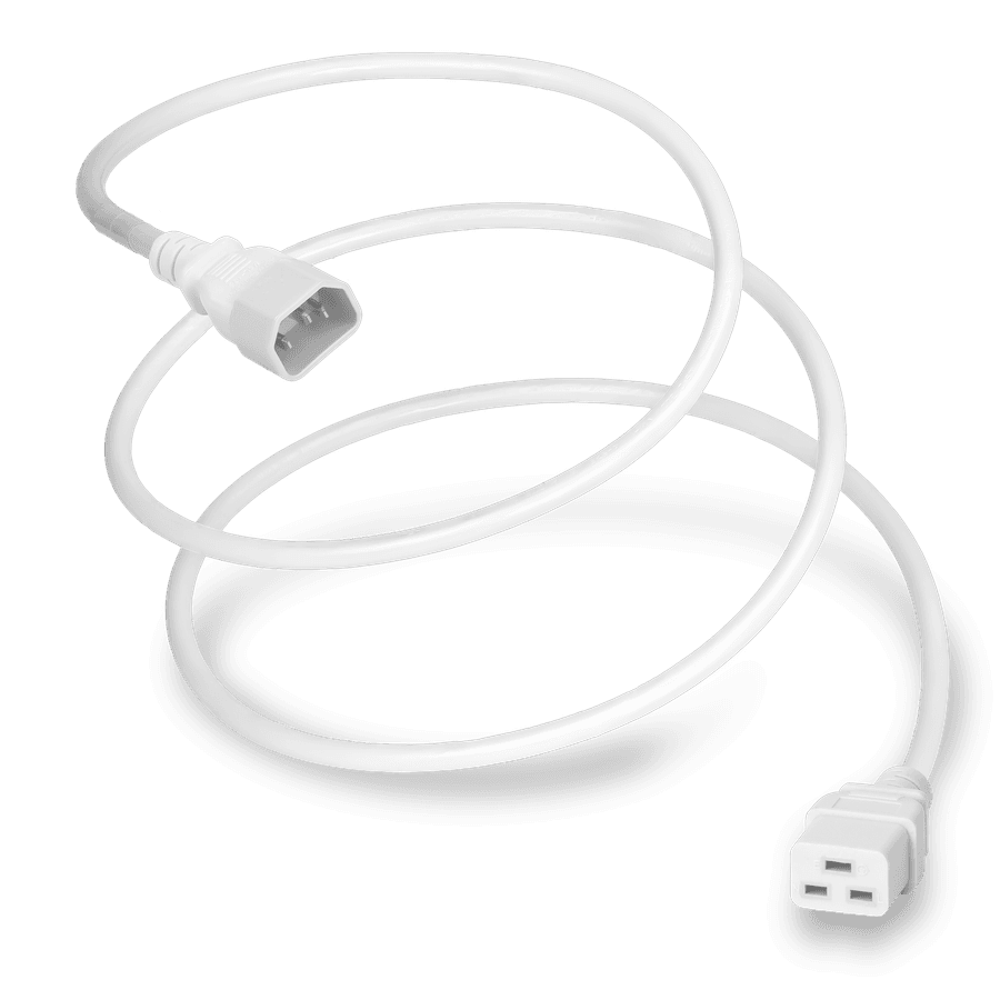 Plug (Male) : IEC 60320 C14 Connector (Female) : IEC 60320 C19 Color : White