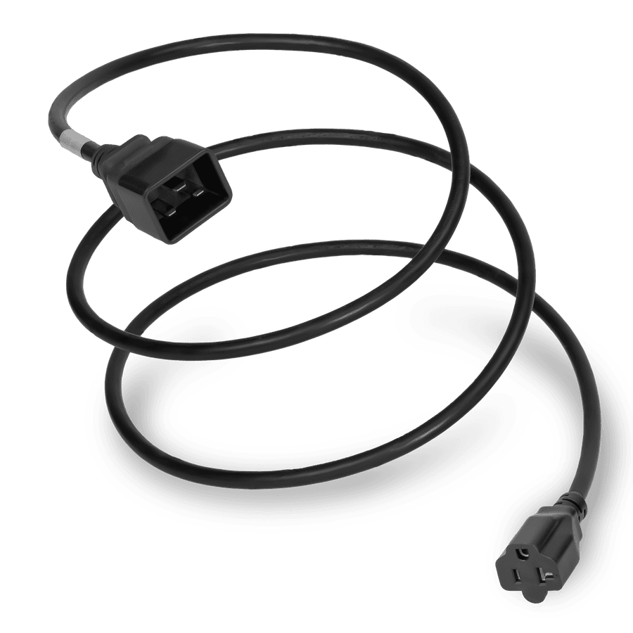 1FT C20 to 5-15/20R 12awg SJT 105c BLACK