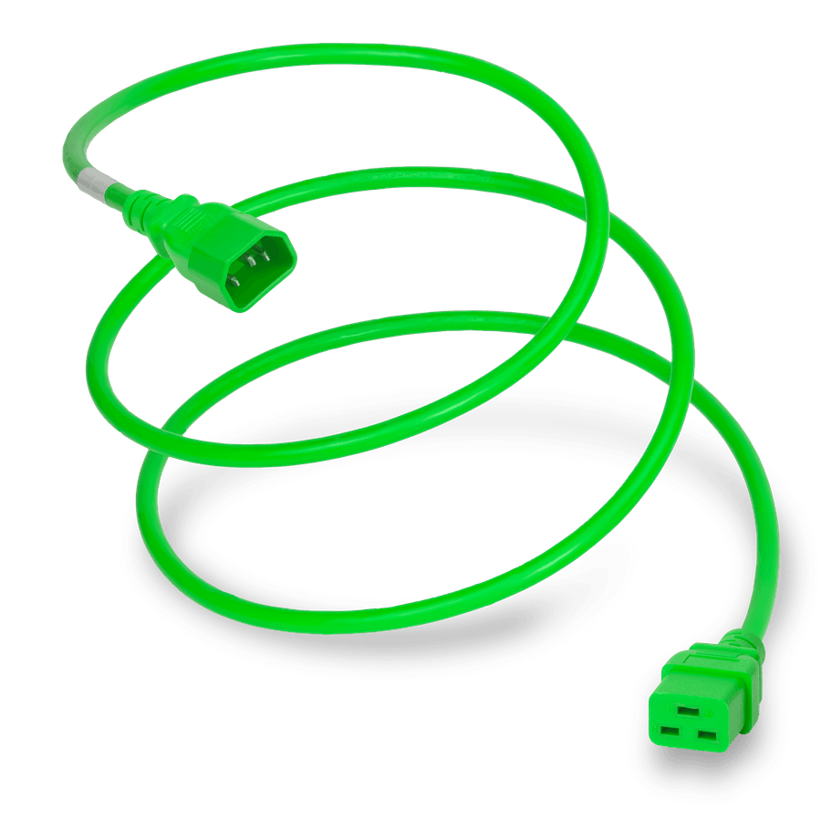 Plug (Male) : IEC 60320 C14 Connector (Female) : IEC 60320 C19 Color : Green
