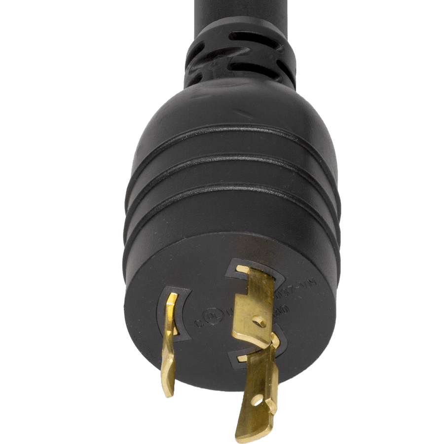 1FT Black Adapter NEMA L5-20P to NEMA L5-30R 20A 125V