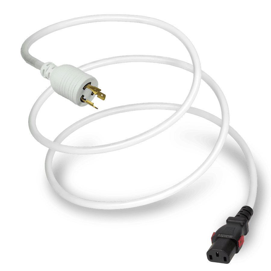 6FT White A-Lock NEMA L6-20P to IEC320 C13 Universal Locking 15A 250V