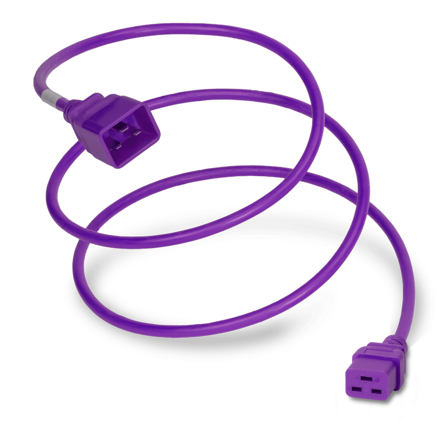 Plug (Male) : IEC 60320 C20 Connector (Female) : IEC 60320 C19 Color : Purple
