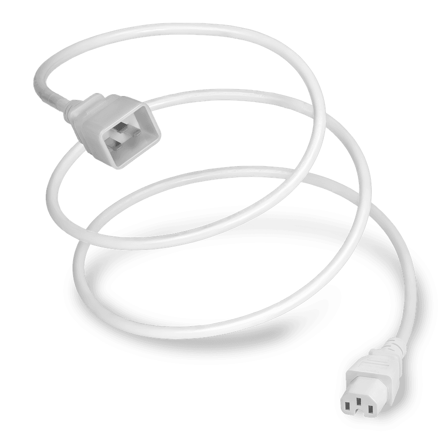 Plug (Male) : IEC 60320 C20 Connector (Female) : IEC 60320 C15 Color : White