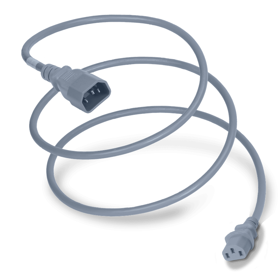 Plug (Male) : IEC 60320 C14 Connector (Female) : IEC 60320 C13 Color : Gray