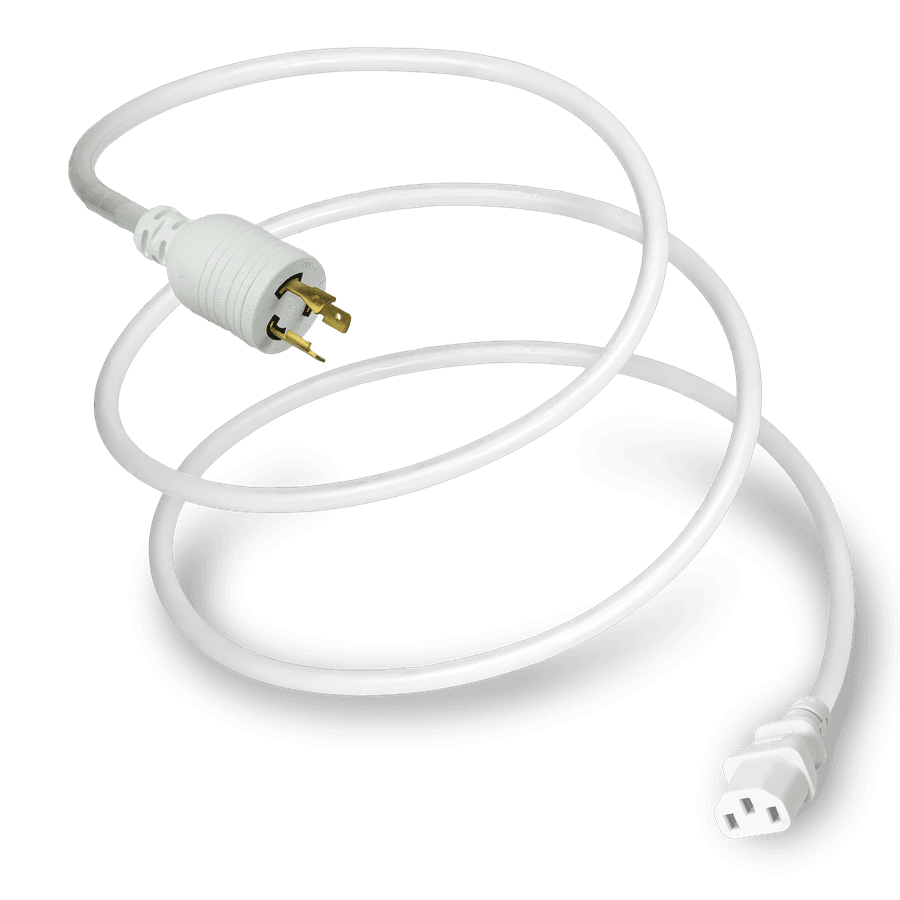 10FT White Standard NEMA L6-20P to IEC320 C13 15A 250V