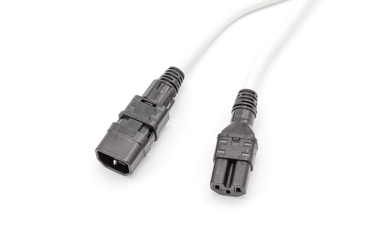 Zonit Z-Lock+ zC14 to zC15 locking power cord, white