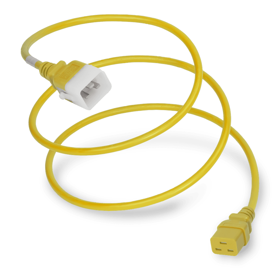 Plug (Male) : IEC 60320 C20 Locking (P-Lock) Connector (Female) : IEC 60320 C19 Color : Yellow