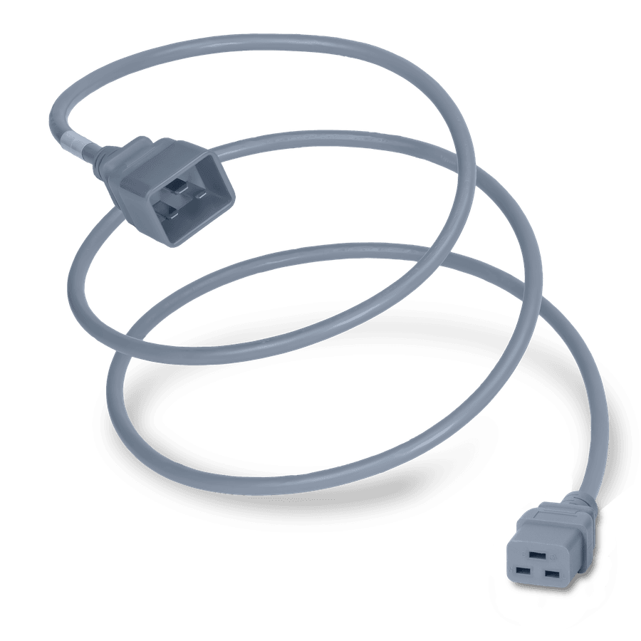 Plug (Male) : IEC 60320 C20 Connector (Female) : IEC 60320 C19 Color : Gray