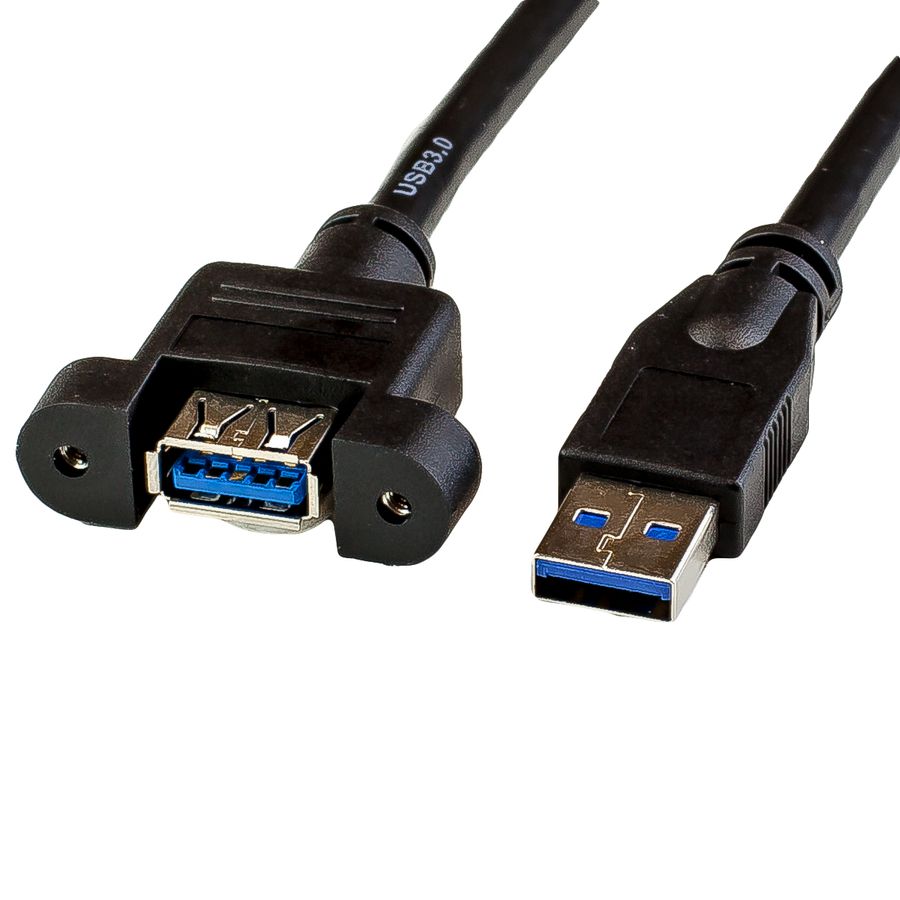 1ft panel mount usb a female to usb a male USB3 PMAA 012.jpg