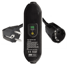 250cm european schuko cee77 down angle plug to inline rcd to schuko cee77 connector 10a 250v 30ma trip level power cord black RXX FDFE.png