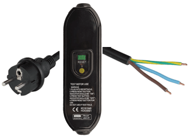 250cm european schuko cee77 plug to inline rcd to open 10a 250v 10ma trip level power cord black RXX FC00.png