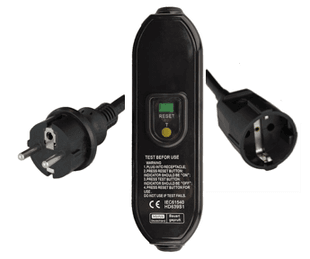 250cm european schuko cee77 plug to inline rcd to schuko cee77 connector 10a 250v 10ma trip level power cord black RXX FCFE.png