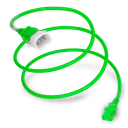 Plug (Male) : IEC 60320 C14 Locking (P-Lock) Connector (Female) : IEC 60320 C13 Color : Green
