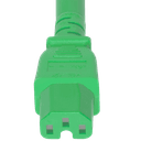 6FT NEMA 5-15P to C15 15A 125V GREEN