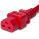 3FT Red High Temp IEC320 C20 to IEC320 C21 20A 250V