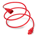 Plug (Male) : IEC 60320 C14 Connector (Female) : IEC 60320 C13 Color : Red Cordage : 18awg-3c SJT