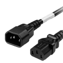 C14 to C13 Global Power Cord Black