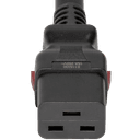 6FT Black A-Lock IEC320 C14 to IEC320 C19 Universal Locking 15A 250V