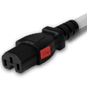 3FT White A-Lock IEC320 C14  to IEC320 C15 Universal Locking 15A 250V